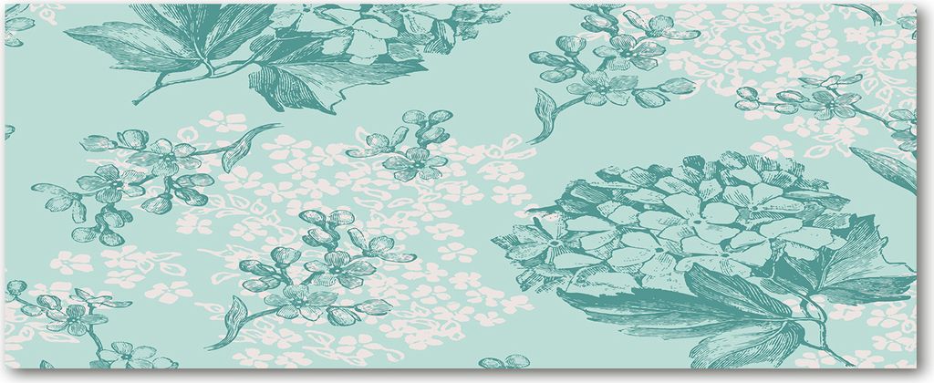 Tulup Leinwandbild - 125x50 cm - Wandkunst - Drucke auf Leinwand - Leinwanddruck - Blumen & Pflanzen - Blau - Flieder