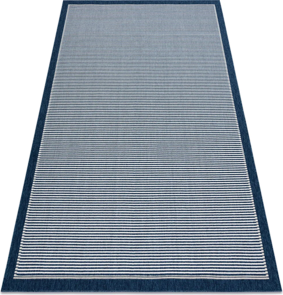 Tapis bleu SPRING 20411994 cadre Sisal bouclé - 140x200 cm robuste