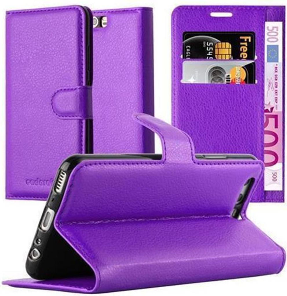 Cadorabo Hülle für Huawei P10 PLUS Schutz Hülle in Lila Handyhülle Etui Case Cover Magnetverschluss