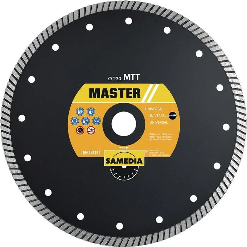 Disque diamant 150mm pour coupe béton et brique SAMEDIA MTT robuste