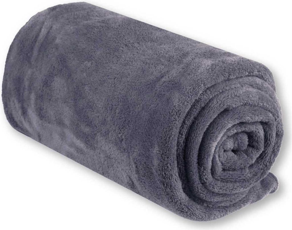 Manta suave para bebé, color: gris antracita, dimensiones: Imagen del producto 