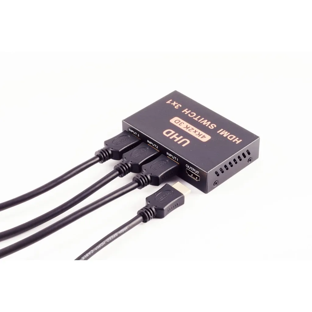 Switch HDMI 3 entrées vers 1 sortie 4K2K Boîtier Métallique Robuste - 3