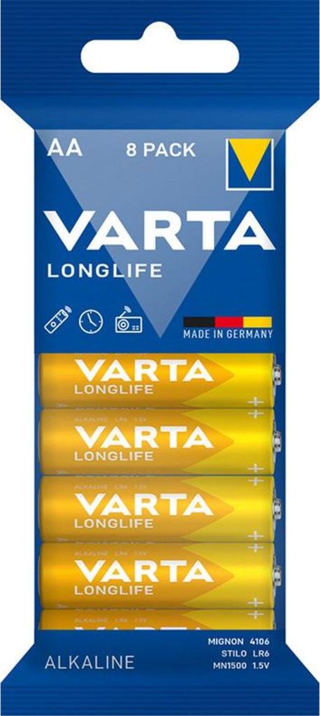 Varta Longlife 4106 - Pile 8 x type AA - alcaline Image du produit 