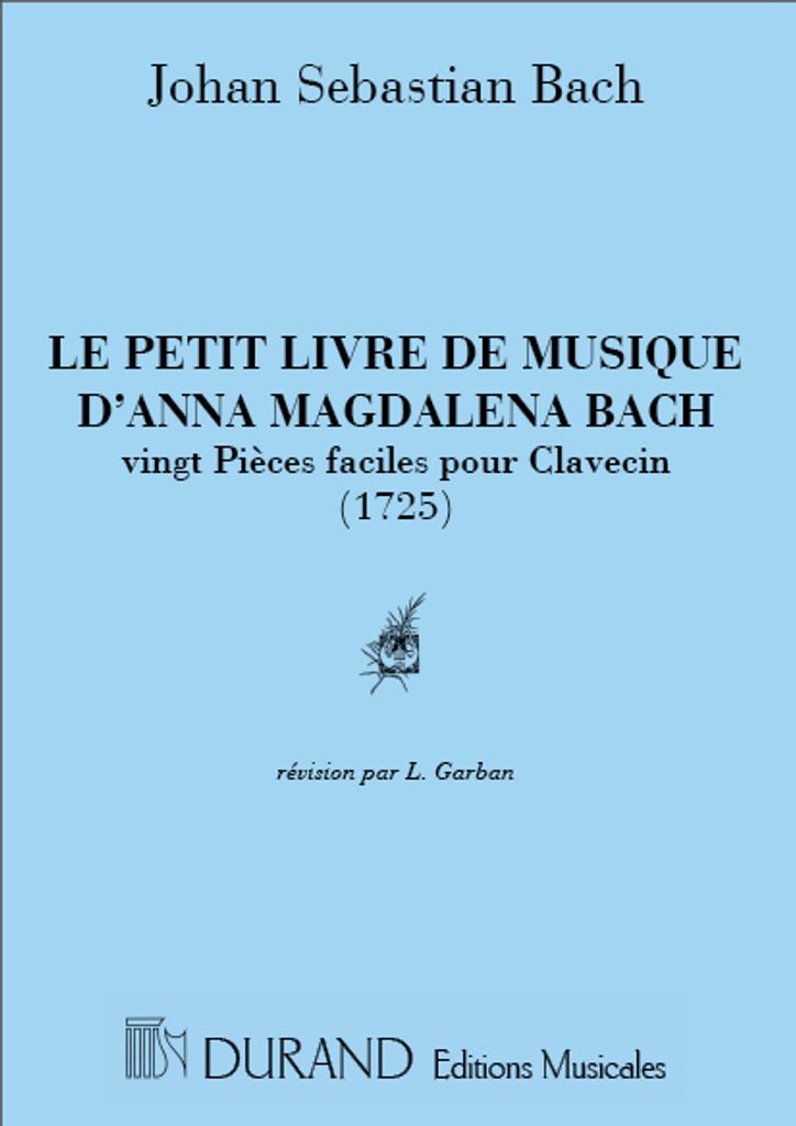 J.S. Bach Petit Livre Anna Magdalena Piano Pianoforte