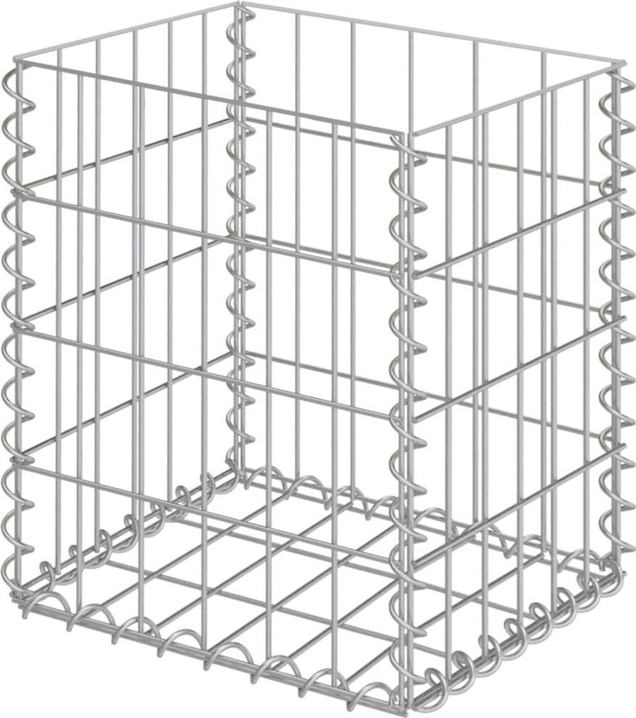 vidaXL Gabionenkörbe 2 Stk. Verzinkter Stahl 30x30x40 cm