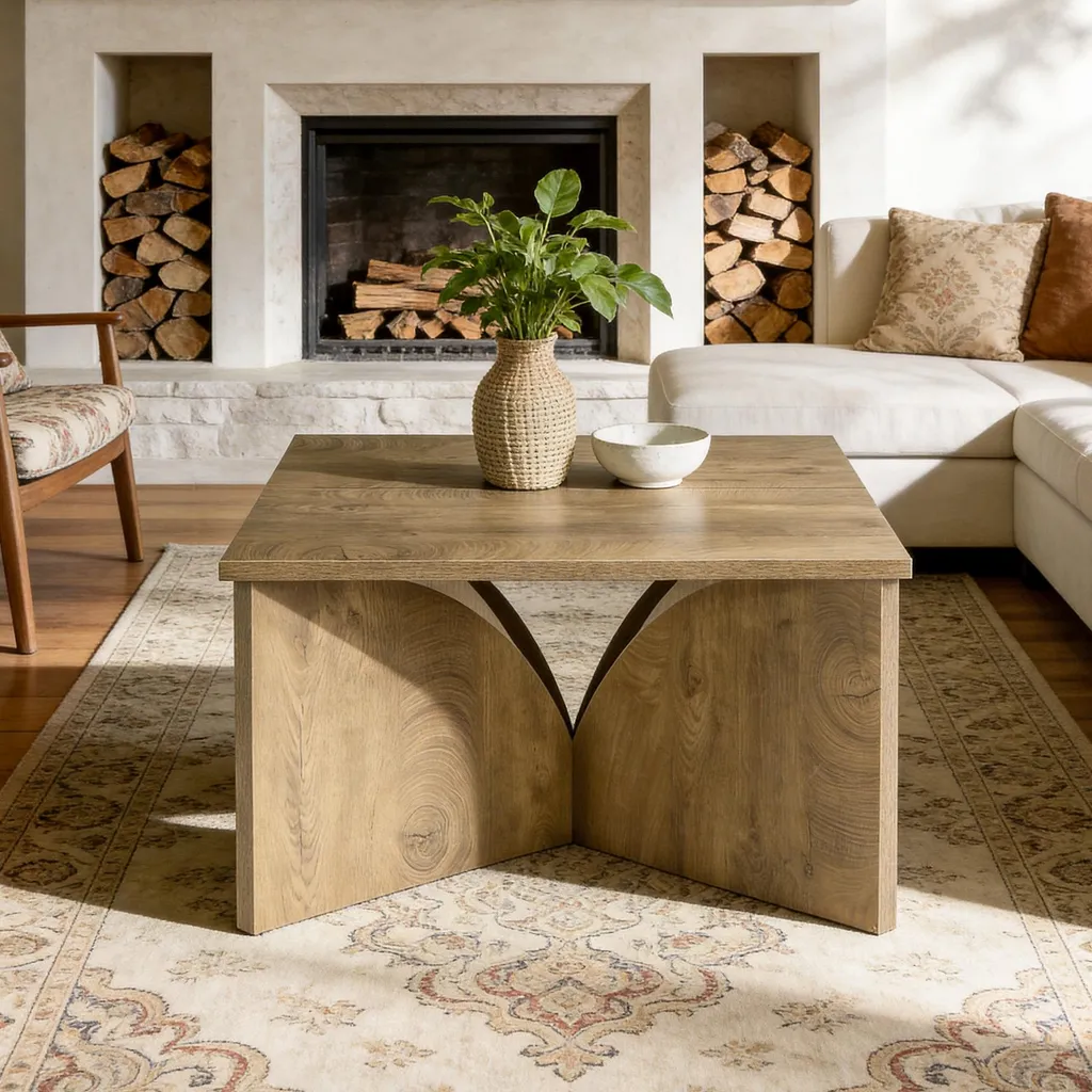 Table Basse de Salon pour Décoration Rustique et Conviviale 80 cm - 3
