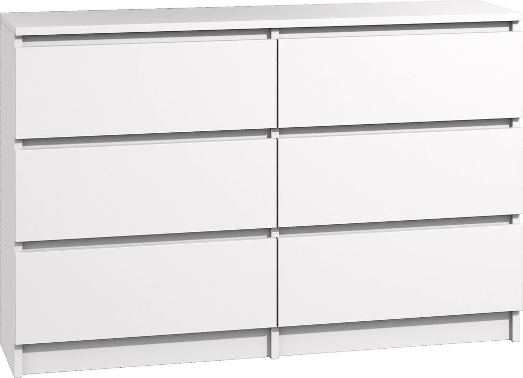 Roe Furniture | Kommode - 6 Schubladen - 120 cm - Weiß matt Produktbild 