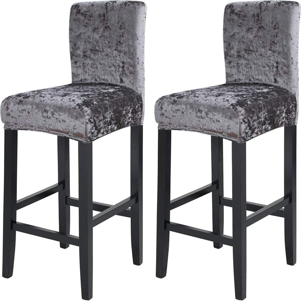 2 Stück Bar Stuhlhussen Barhocker Stretch Stuhlhusse Abdeckungen Schonbezug Sitzbezug Hussen Abnehmbar Waschbar Stuhlbezug für Barhocker Stuhl(...