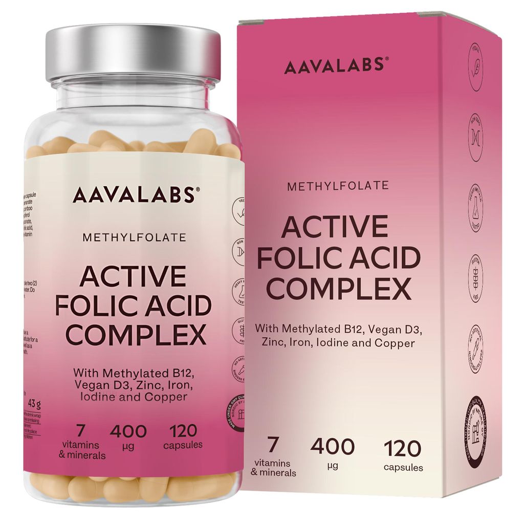 Aavalabs Acido folico attivo 5-MTHF | Gravidanza e Immagine del prodotto 