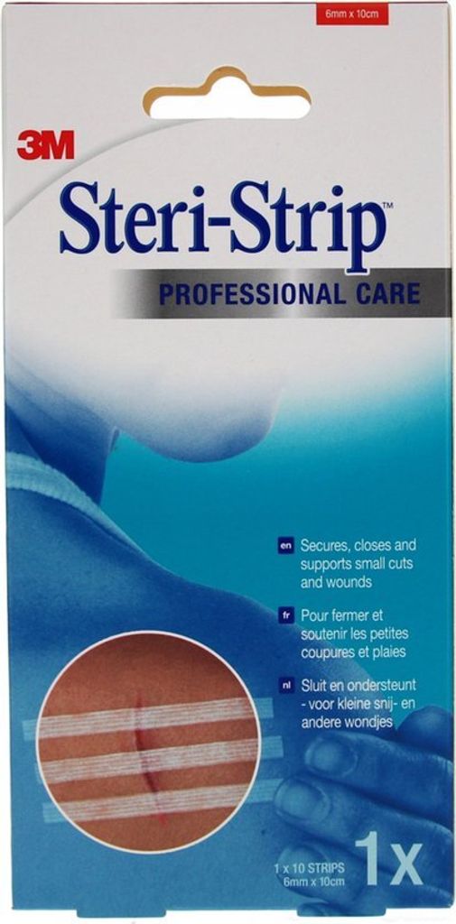 3M Steri Strip huidhechtstrips, 100 mm x 6 mm Productafbeelding 