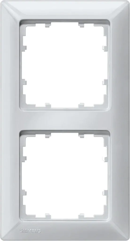Cadre de finition pour double interrupteur Siemens DELTA line aluminium