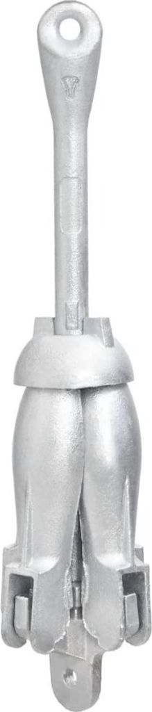 vidaXL Klappanker Silber 6 kg Feuerverzinktes Gusseisen Produktbild 
