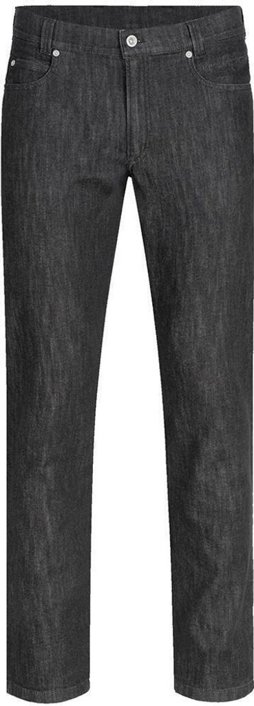 Greiff CASUAL Herren Jeans Hose Regular-Fit Schwarz Black Denim 98