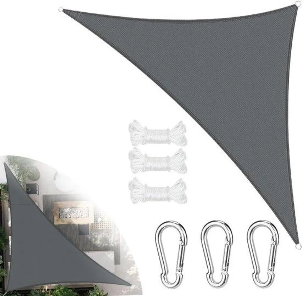 Voile d'ombrage 3m anthracite pour créer un coin d'ombre frais au jardin