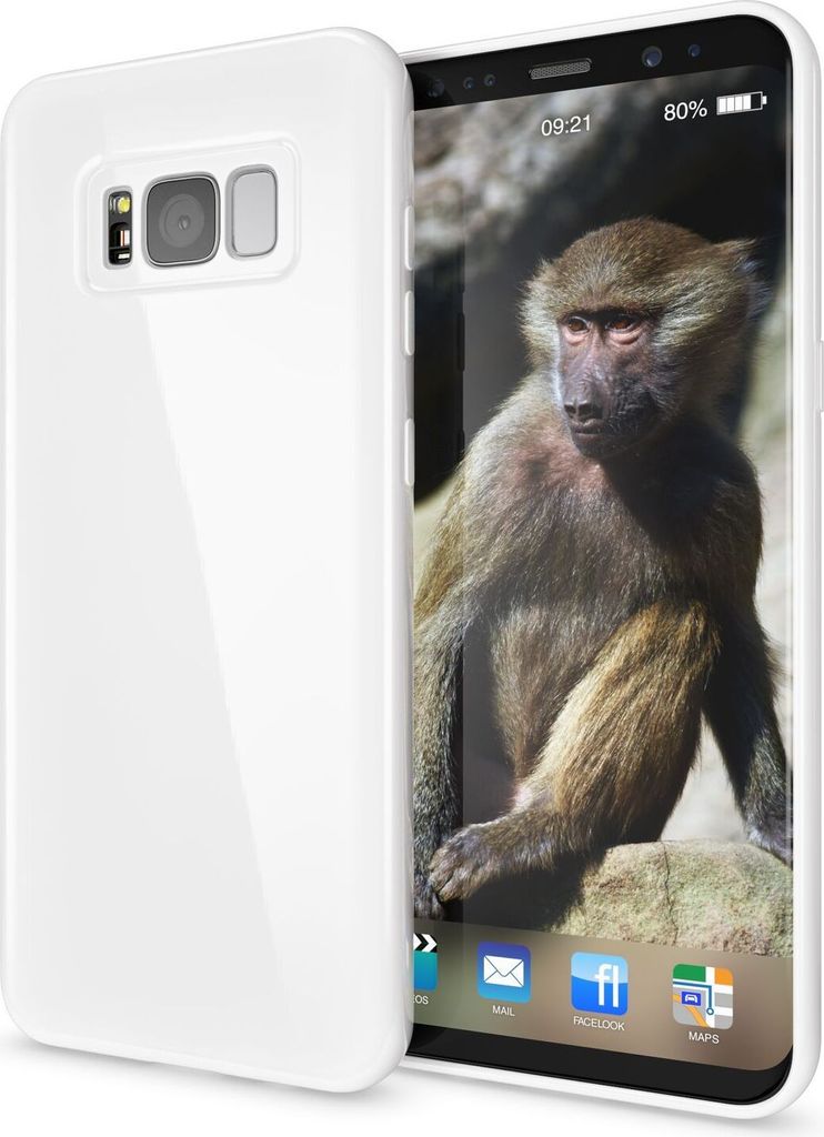 Samsung Galaxy S8 Hülle Handyhülle von NALIA, Slim Silikon Cover TPU Jelly Case Weiß