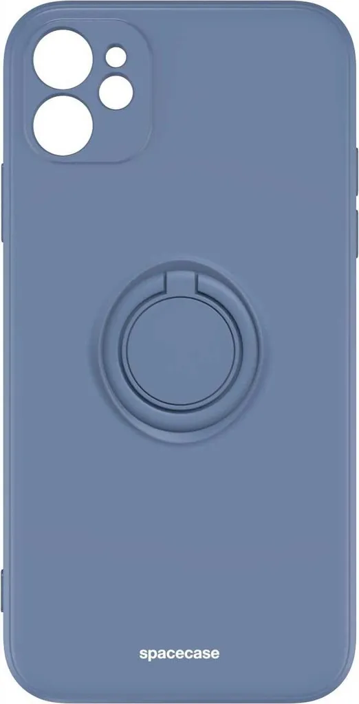 Custodia SPACECASE Blu iPhone 11: Stile Silicone e Ring Stand Chic - 5