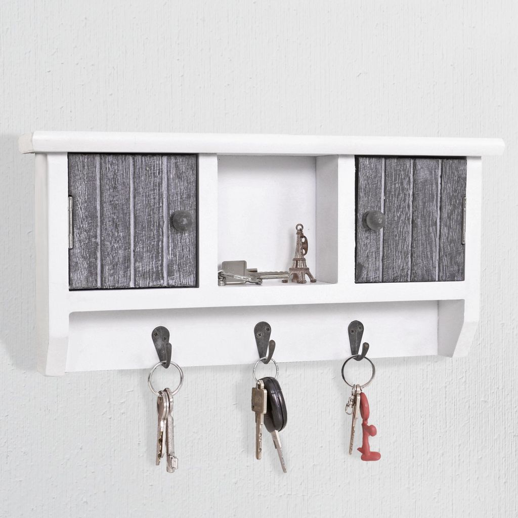 DanDiBo Schlüsselkasten Schlüsselhalter Wand Metall Hakenleiste