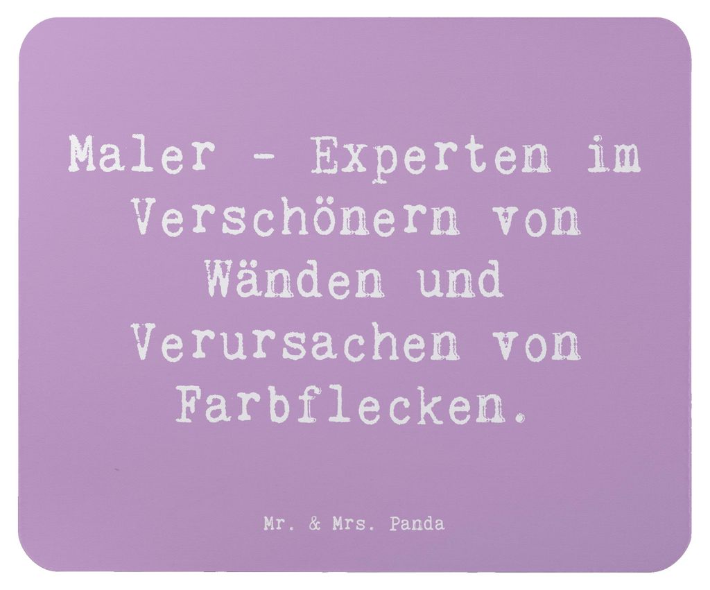 Mr. & Mrs. Panda Mauspad Spruch Maler Freude - Produktbild 