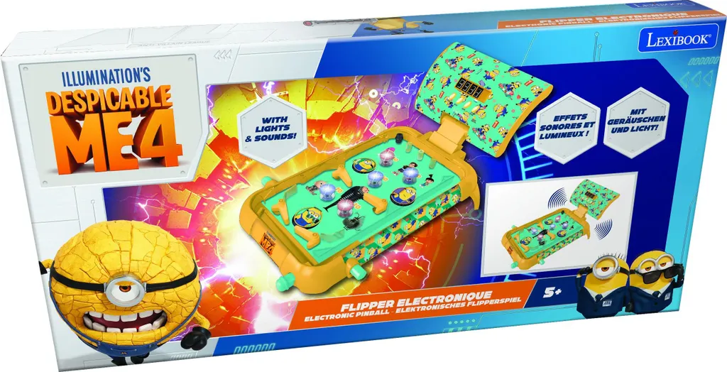 Jeu de Flipper de table électronique Minions avec effets sonores et LED