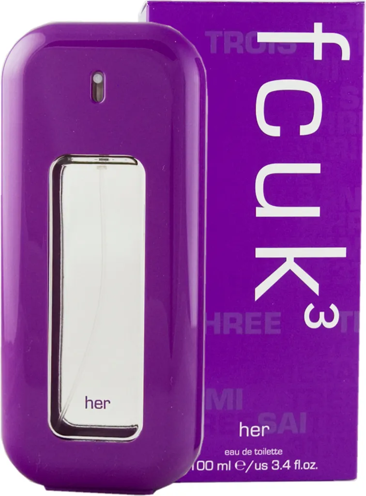 Parfum FCUK 3 for Her 100 ml - Sillage Longue Tenue et Notes Sensuelles