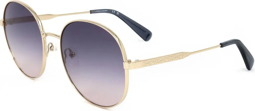 Longchamp LO161S 704 Lunettes de soleil Femmes Or et Bleu Pêche 59mm