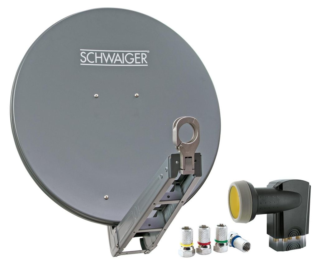 Satellitenanlage Set Anthrazit Aluminium 75 cm Produktbild 