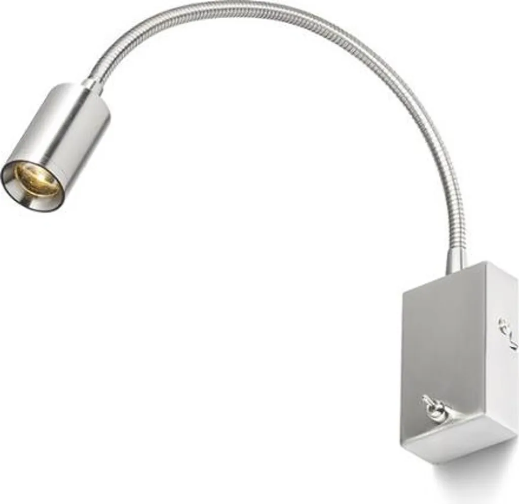 Applique VERSA LED Nichel Satinato 3W 3000K | Lampada Lettura Parete
