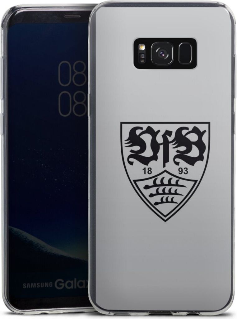 DeinDesign Slim Hülle für Samsung Galaxy S8 Plus Silikon Case Ultra Dünn Handyhülle Logo Offizielles Lizenzprodukt VfB Stuttgart