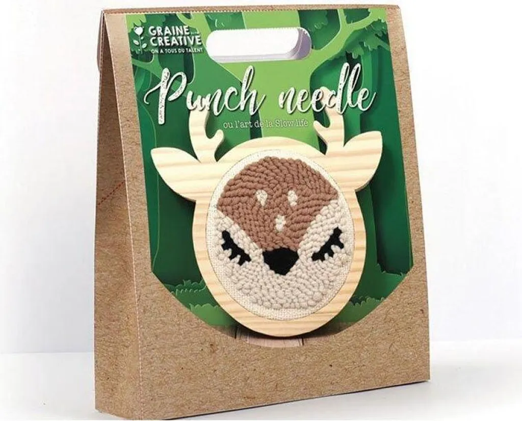 Activité Créative Punch Needle Biche - Kit DIY Idéal pour Débutants