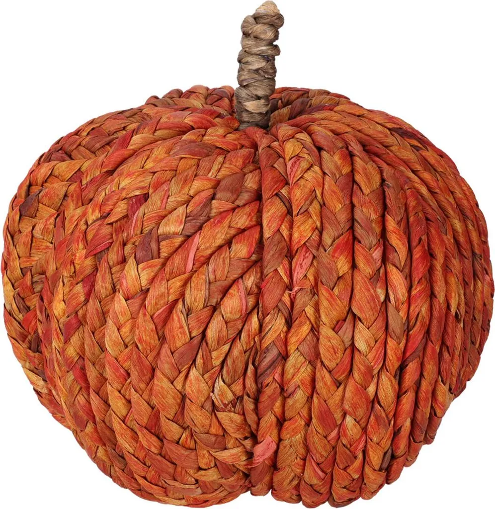 Citrouille décorative réaliste Ø 20 cm en résine pour buffet automnal