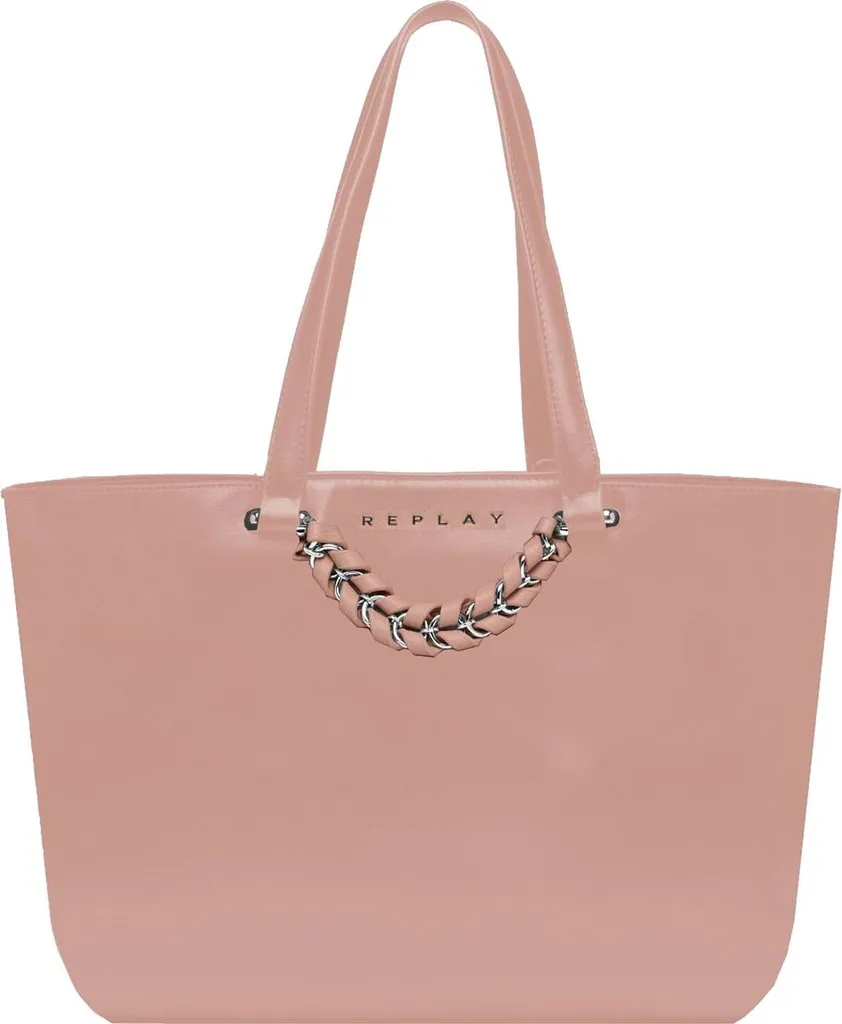Grand Sac Shopper REPLAY Skin Beige - Texture Douce et Design Épuré