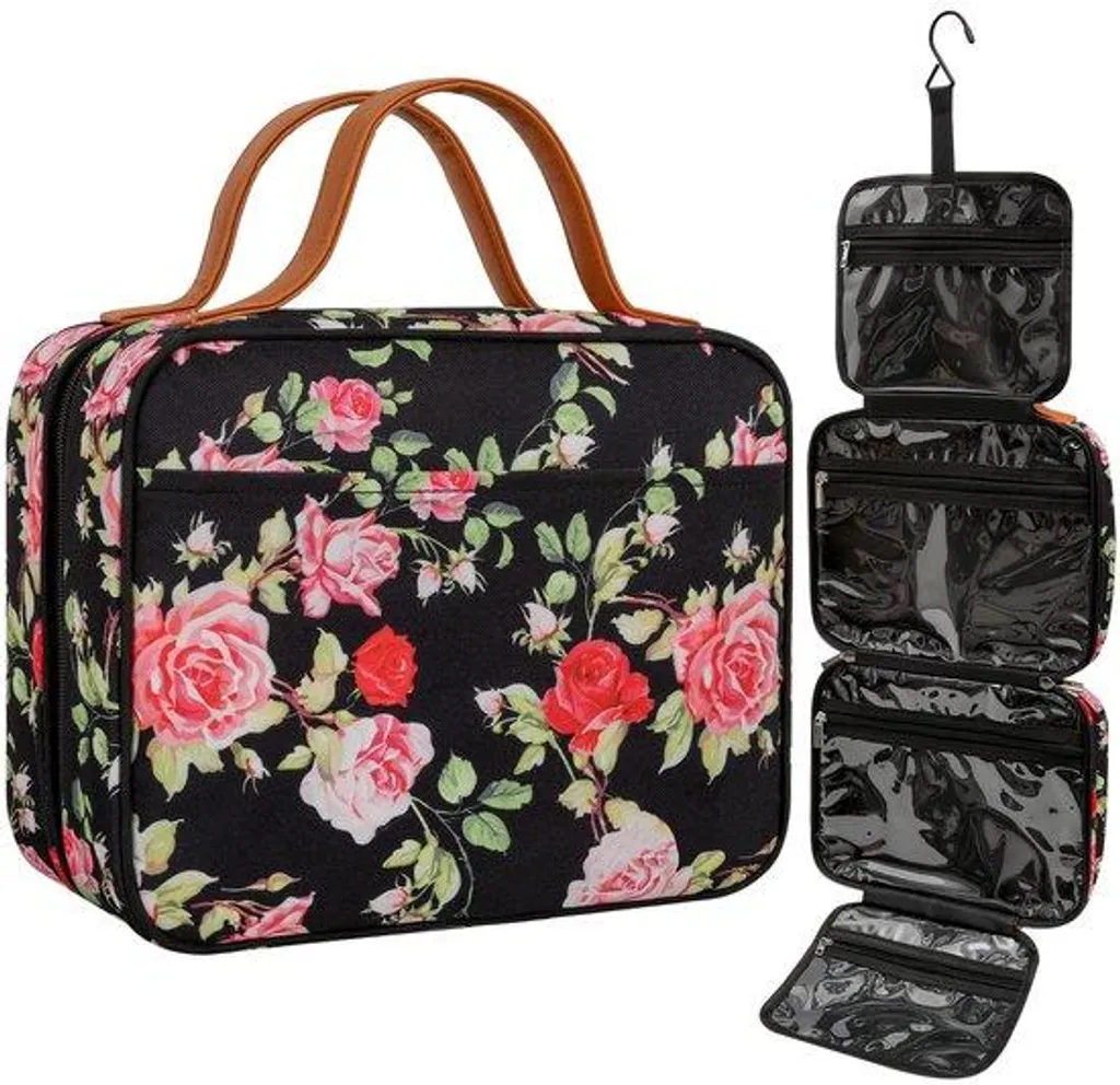 Trousse de toilette voyage étanche à double fermeture éclair pour adulte