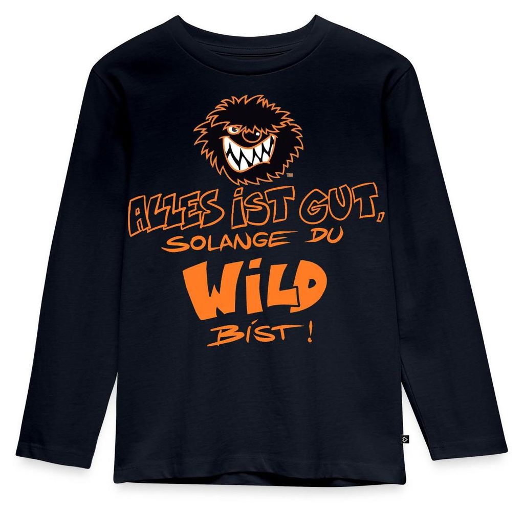 Spreadshirt Die Wilden Kerle Spruch Motto mit Logo Kinder Premium Langarmshirt, 98/104 (2 Jahre), Navy