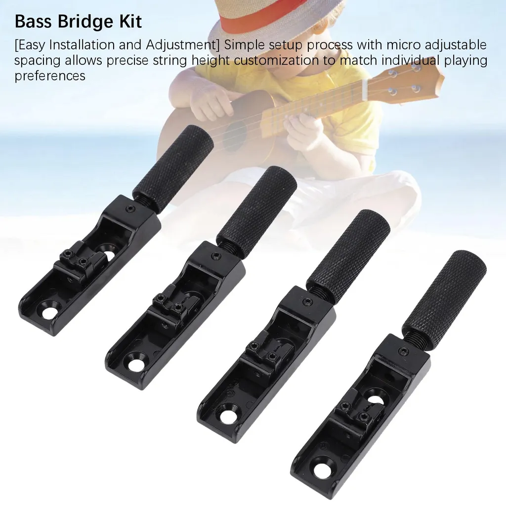 Accastillage basse headless 4 cordes avec pontets split réglables - 17