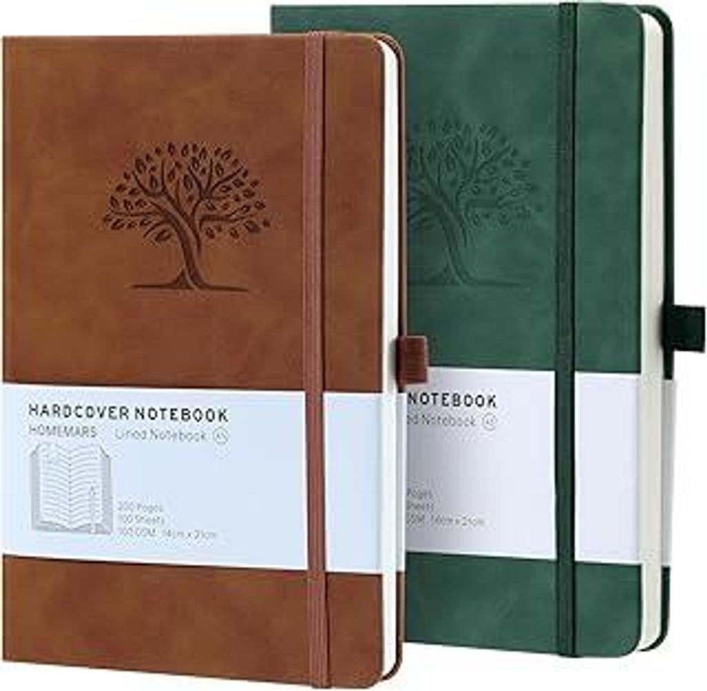 Notizbuch, Notebook, Notizbuch a5, Journal buch, Reisetagebuch, Liniert a5, Notizblock, Notizbücher a5, 100gsm, 200Pages, 2 Stück, Reisetagebuch,...