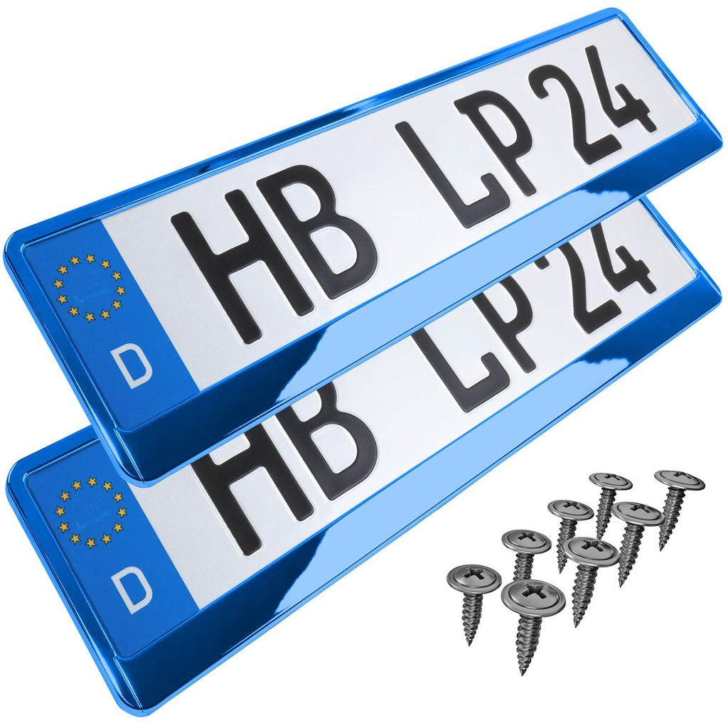 2x Kennzeichenhalter Nummernschild Halter Universal KURZ 46cm für alle  Fahrzeuge