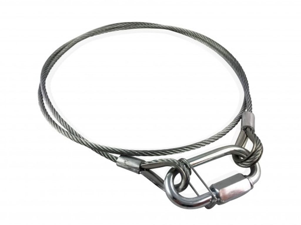 Sicherheitsseil 800 x3mm Sicherung mit Kettenverbindungsglied/Stahlseil/Fangseil/Rope/Drahtseil