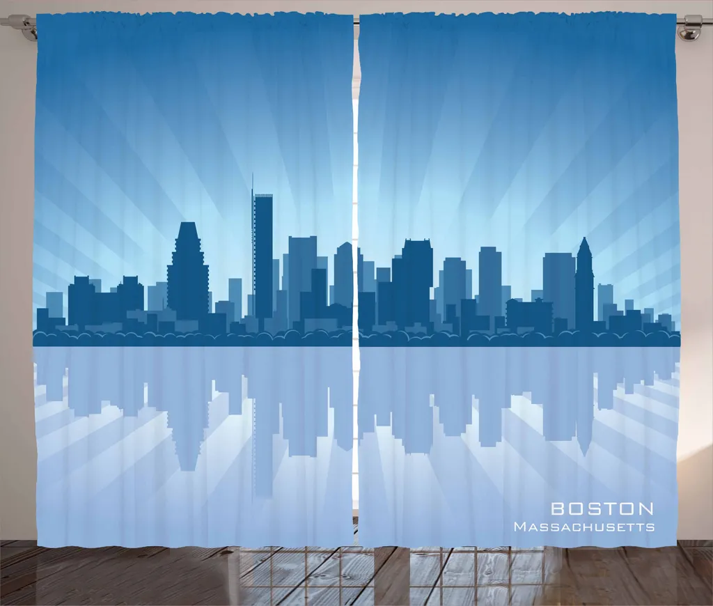 Tenda Camera Letto ABAKUHAUS Boston Blu Petrolio Rustica 280x245