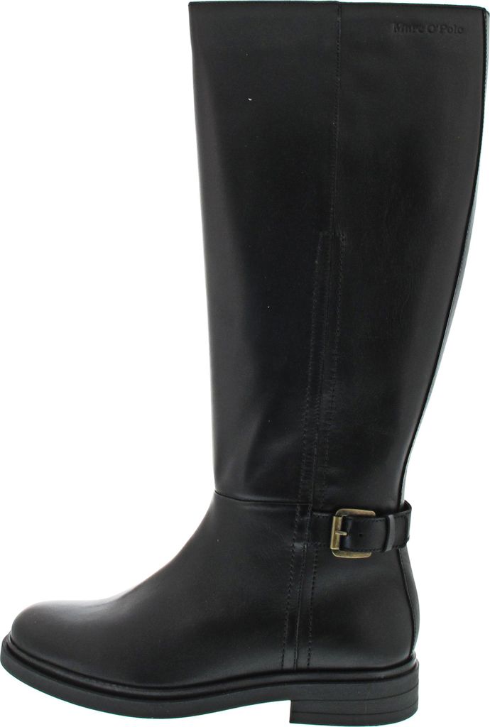 Marc O’Polo Flat Heel Long Boot Langschaftstiefel Schwarz in Gr. 40
