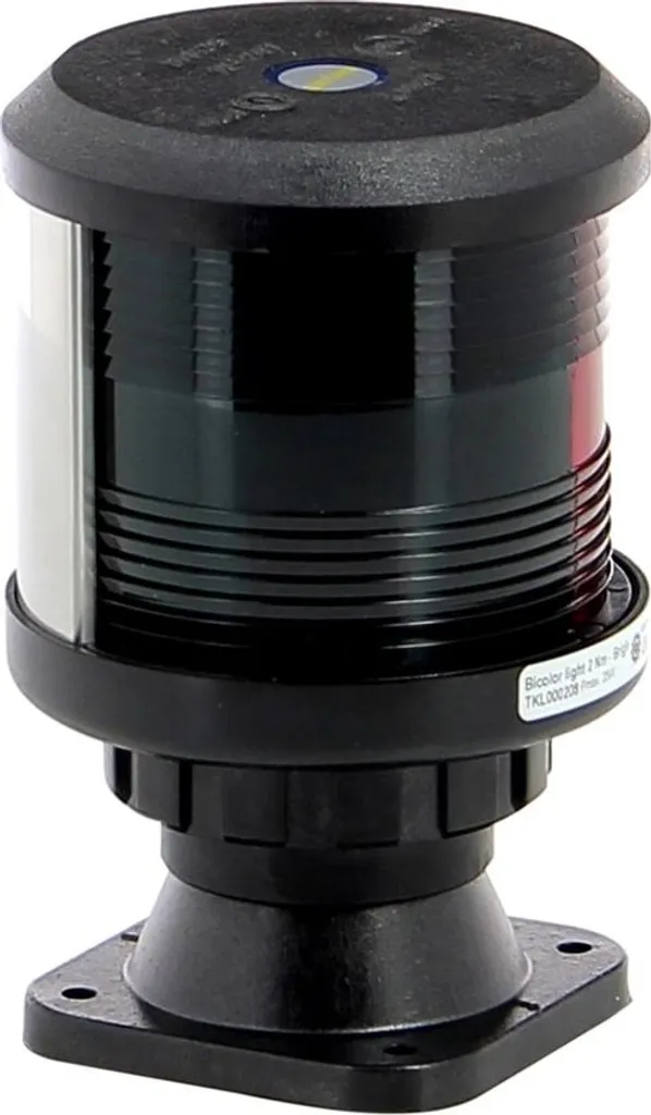 Feu de navigation bicolore VETUS Noir 12/24V pour sécurité nautique