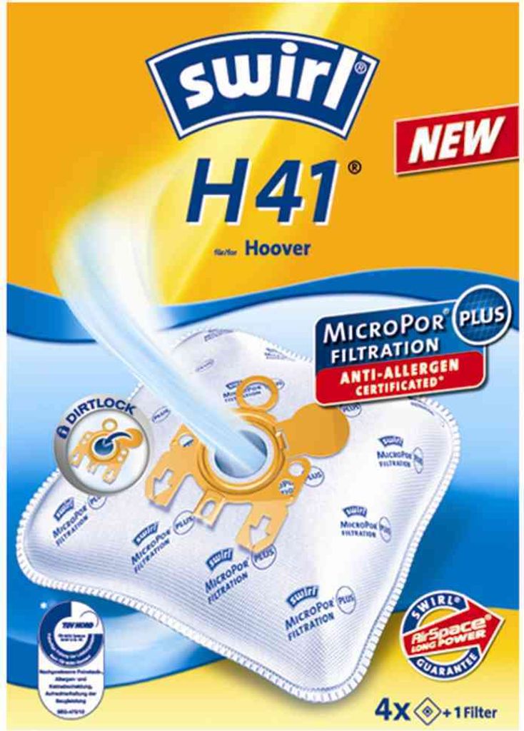 Swirl H41 4x sacchi in microfibra per aspirapolvere Hoover Immagine del prodotto 