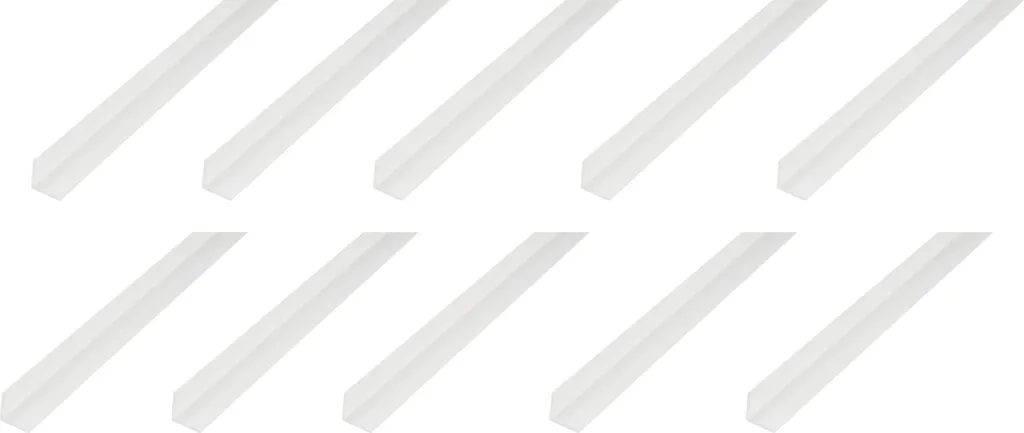 Profilé de protection d'angle 80x80 mm en PVC blanc épais lot de 10