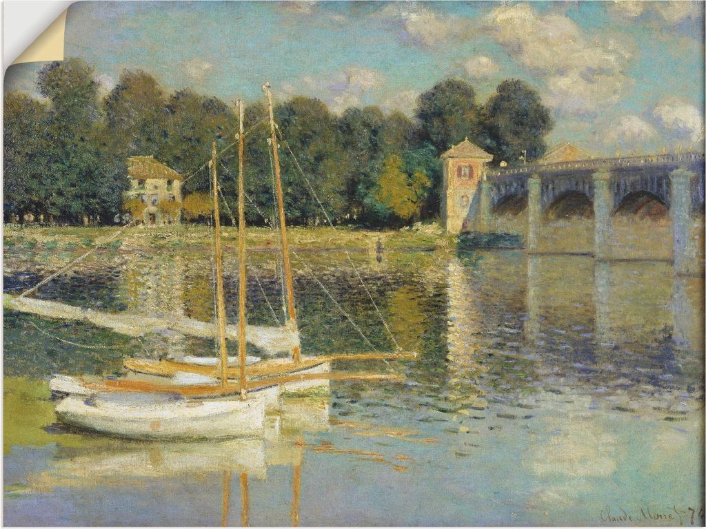 ARTland Wandbild, selbstklebend Die Brücke von Argenteuil. 1874 Größe: 60x45 cm