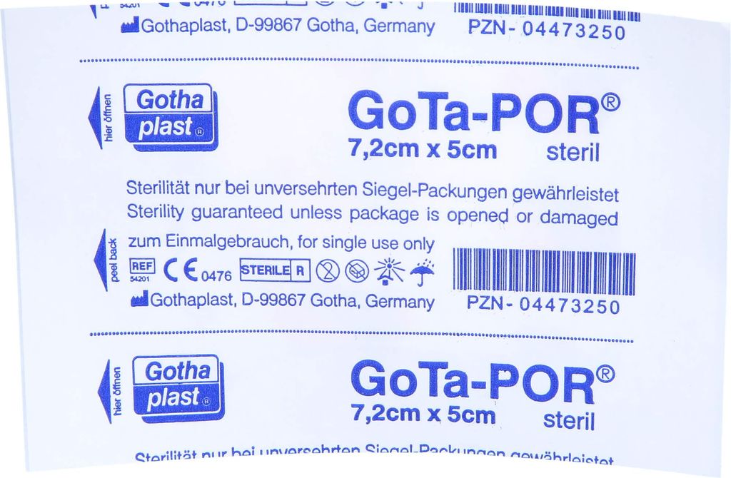 GoTa-POR Wundpflaster steril 7,2cmx5cm, 1 St PFL