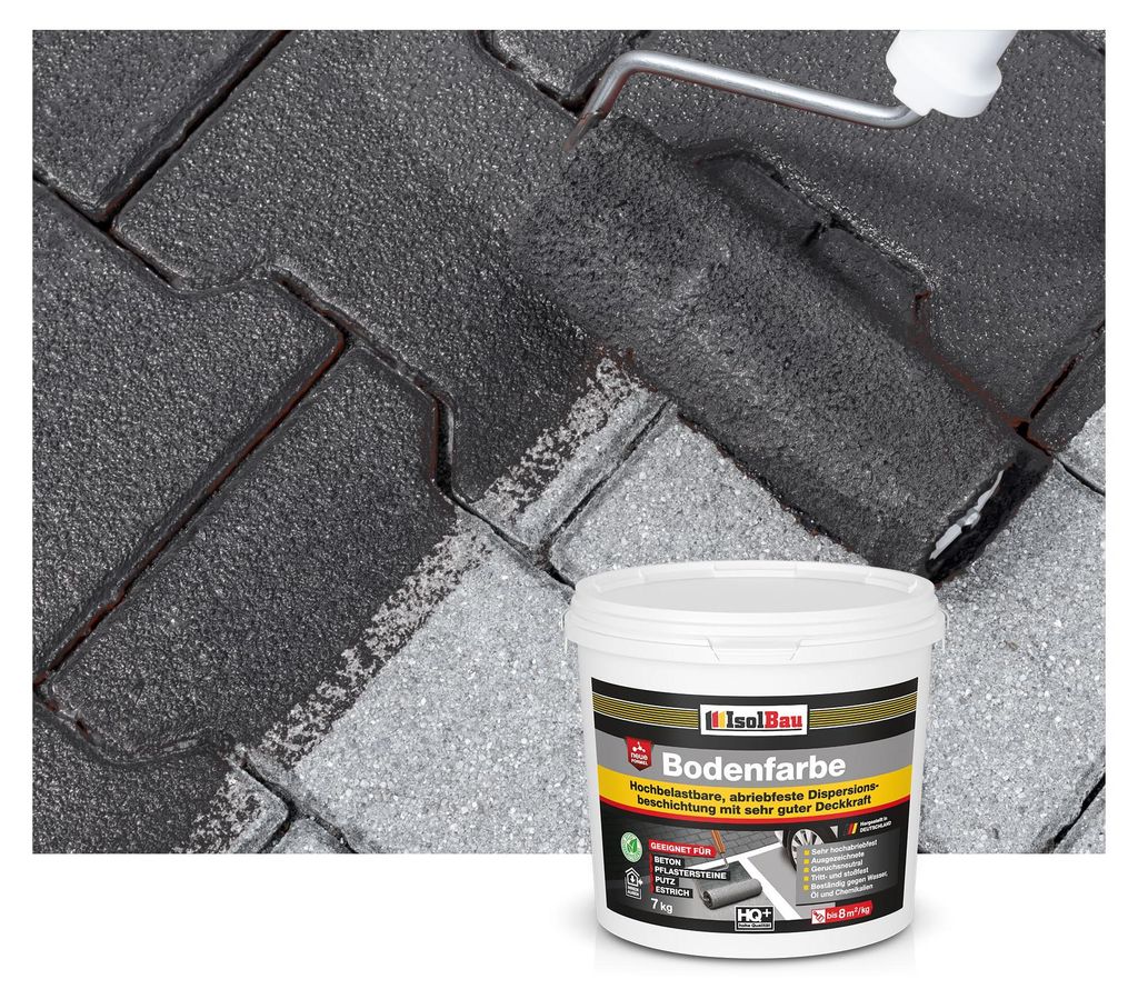 Isolbau Bodenfarbe Anthrazit 7 kg Betonfarbe Produktbild 