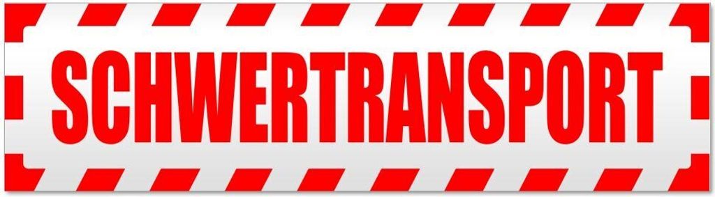 Kiwistar - Autoaufkleber - Rot - 30 x 8 cm - Schwertransport gestreift - Hinweis Aufkleber Sticker für Auto, Kfz, Fahrrad, PKW, LKW