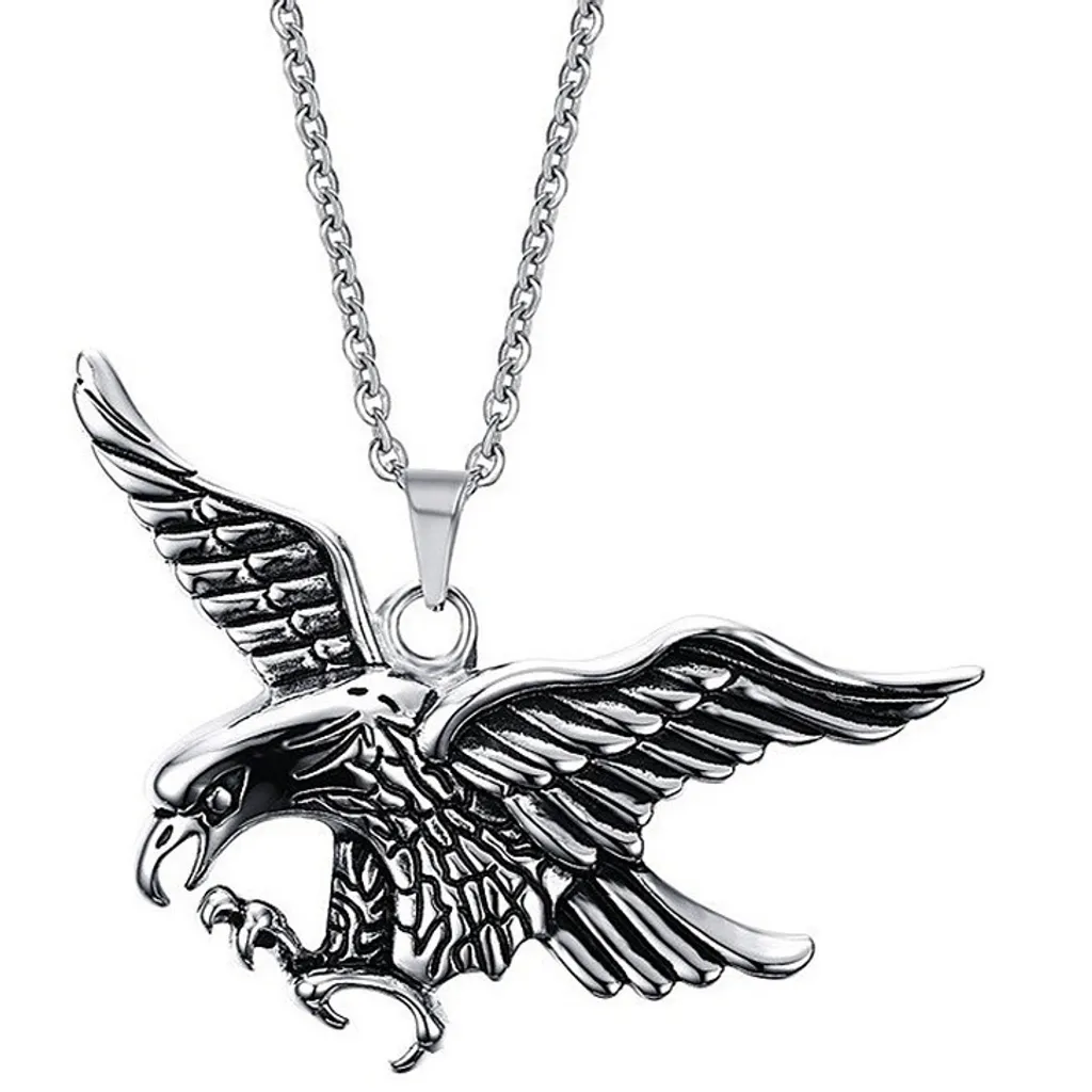 Collana Aquila in Argento per Uomo - Eleganza senza Nichel KP21232