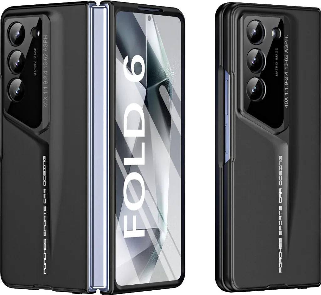 Custodia Samsung Galaxy Z Fold 6 Sottile Nera con Protezione Schermo