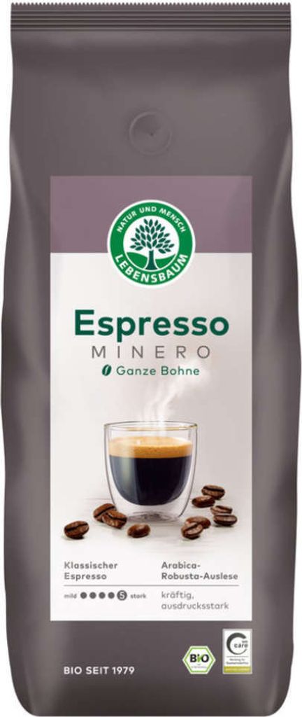 Minero Kaffee Espresso ganze Bohne 1000g von Lebensbaum Produktbild 