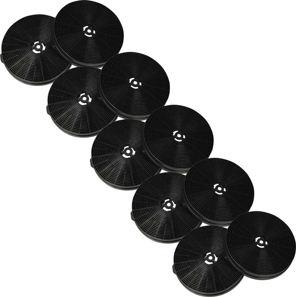 vhbw 10x Aktivkohlefilter kompatibel mit Respekta CH44099GISS Dunstabzugshaube - 17,5 cm